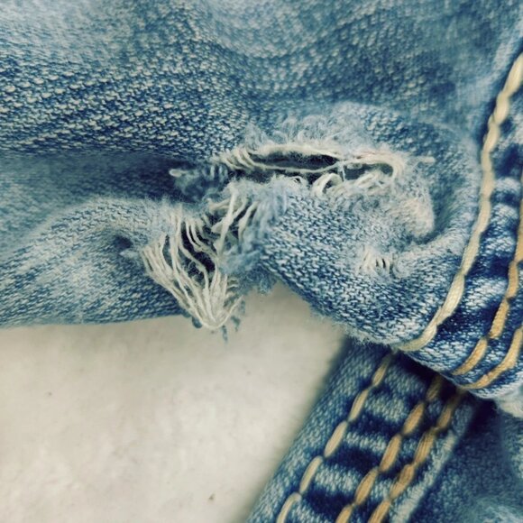 Mens Rock Revival JAMES Straight Jeans Leather Inserts Flap Pockets 30x28 - Picture 15 of 16